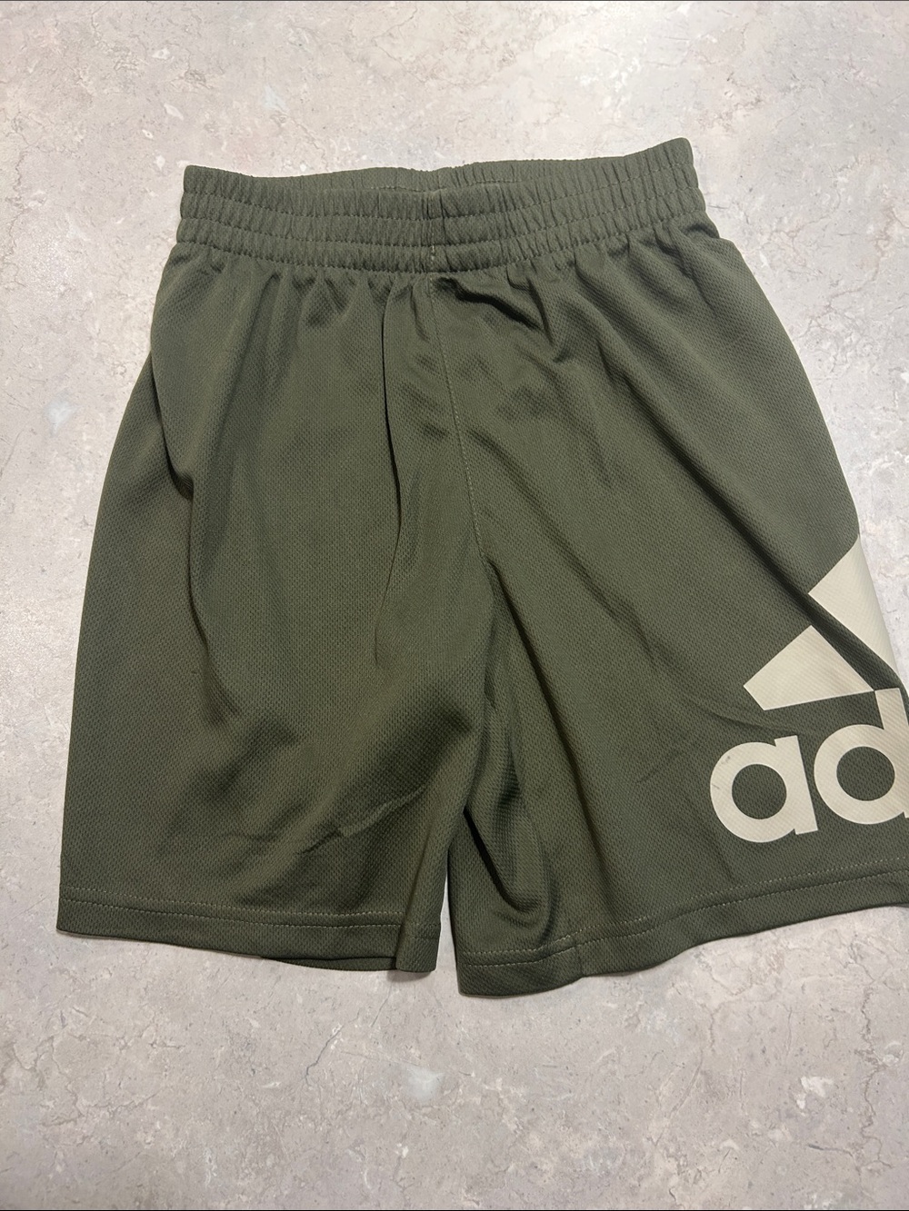 adidas Olive Athletic Training Shorts with Logo